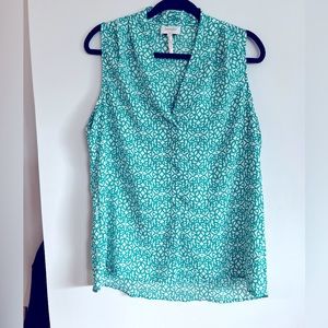 Laundry. Sleeveless tank top. Teal green. Size Small.